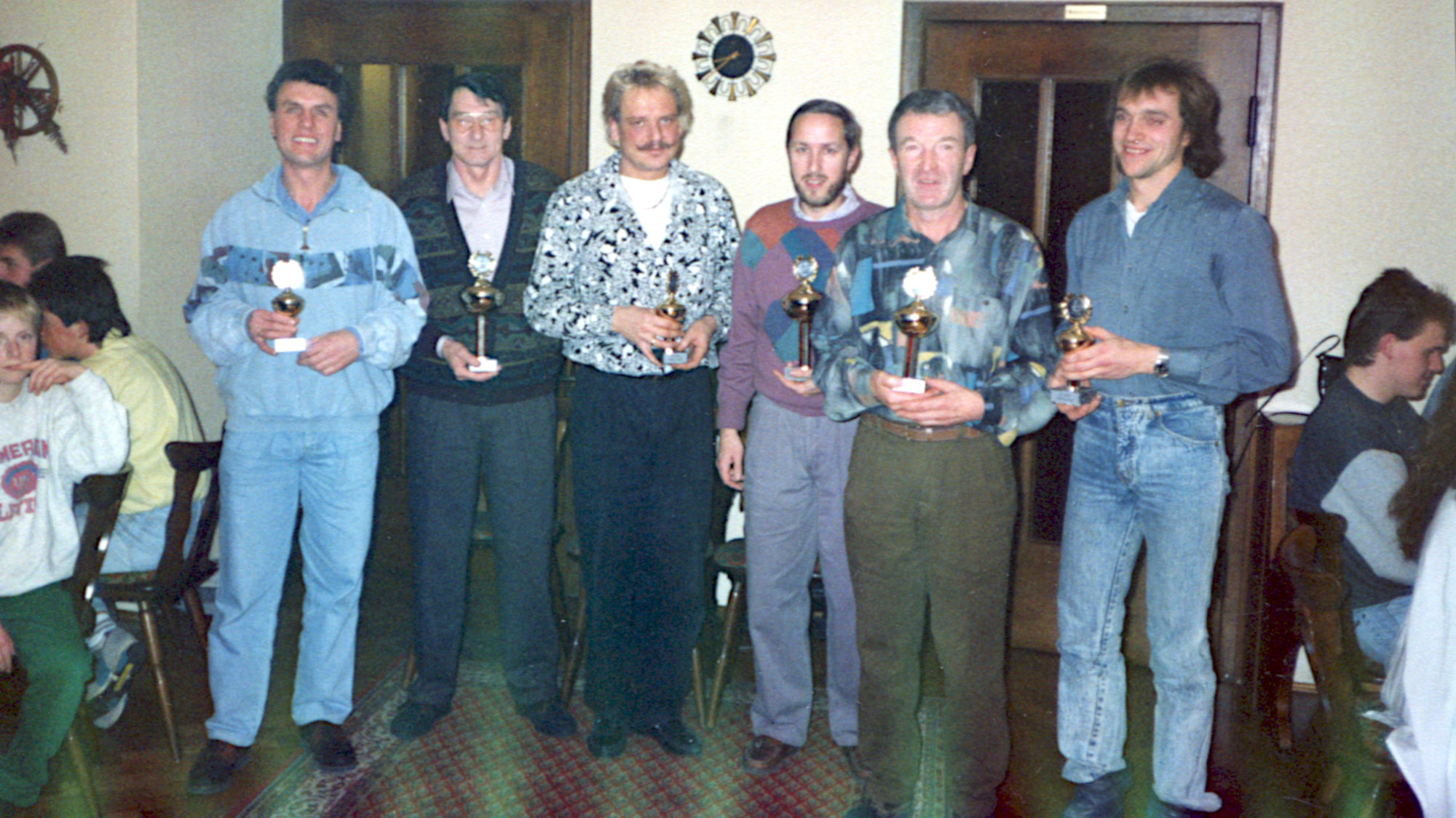 von links: Ernst Lorenz, Erich Reicherzer, Heinz Albrecht, Hans Stenke, Erich Gürsch, Roman Zähnle